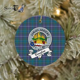 Douglas Scottish Clan Badge Plaid Ornament Gift. Christmas Tree Ornament Douglas Clan Tartan Ornament Great Christmas Ornaments Gift - Scotstee Shop