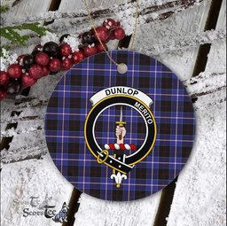 Dunlop Scottish Clan Plaid Ornament Gift. Christmas Tree Ornament Dunlop Clan Tartan Ornament Great Christmas Ornaments Gift - Scotstee Shop