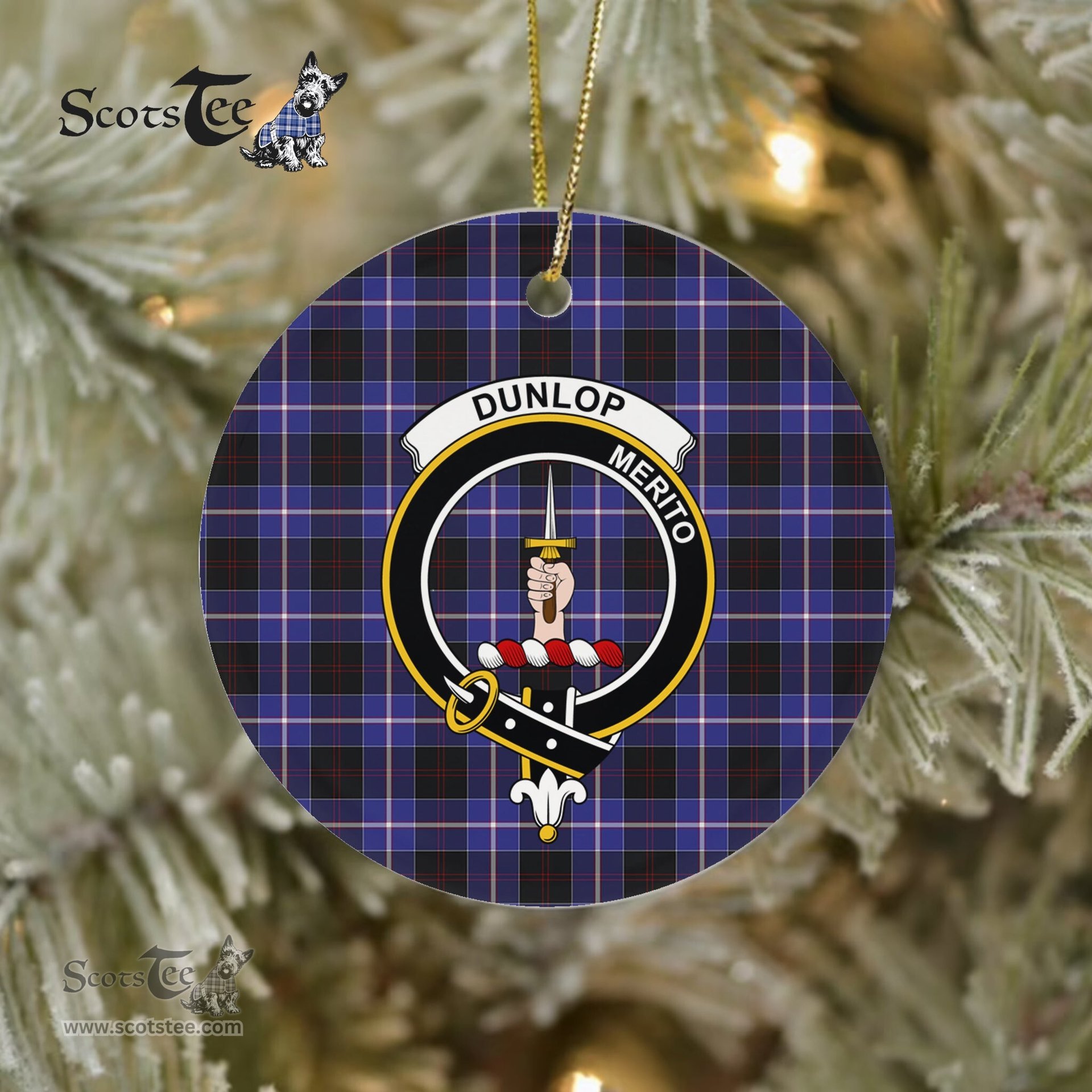 Dunlop Scottish Clan Plaid Ornament Gift. Christmas Tree Ornament Dunlop Clan Tartan Ornament Great Christmas Ornaments Gift - Scotstee Shop