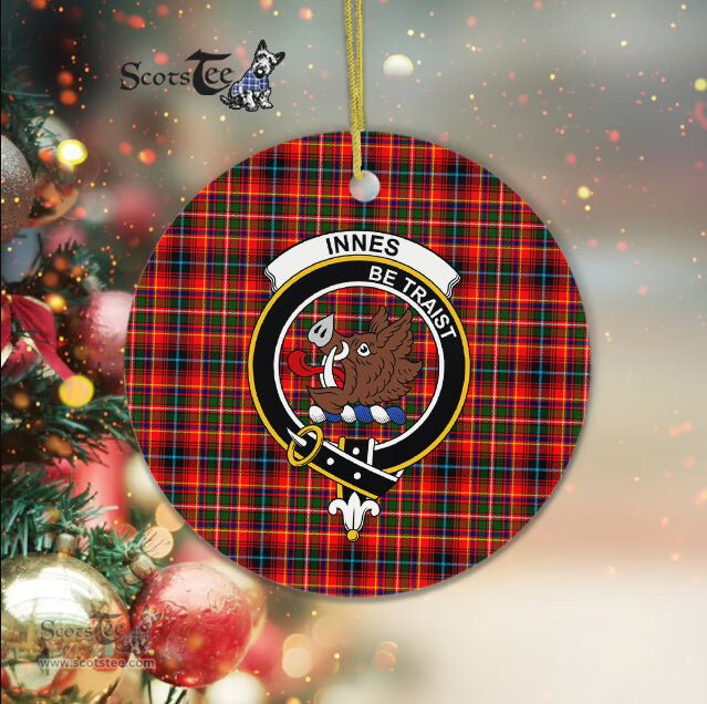 Innes Scottish Clan Plaid Ornament Gift. Christmas Tree Ornament Innes Clan Tartan Ornament Great Christmas Ornaments Gift - Scotstee Shop