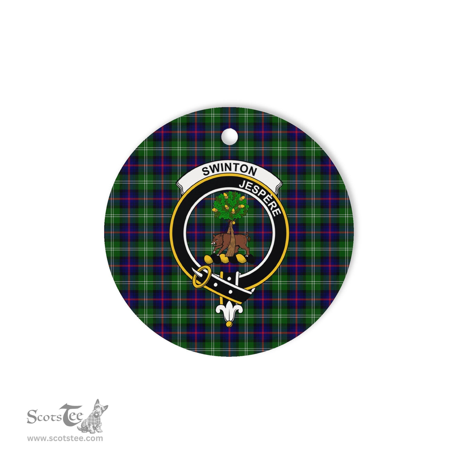 Scotstee Shop - Swinton Scottish Clan Plaid Ornament Gift. Christmas Tree Ornament Swinton Clan Tartan Ornament Great Christmas Ornaments Gift