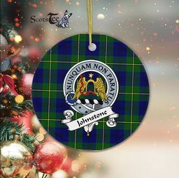 Johnstone Scottish Clan Badge Plaid Ornament Gift. Christmas Tree Ornament Johnstone Clan Tartan Ornament Great Christmas Ornaments Gift - Scotstee Shop