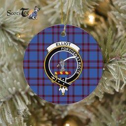 Elliot Scottish Clan Plaid Ornament Gift. Christmas Tree Ornament Elliot Clan Tartan Ornament Great Christmas Ornaments Gift - Scotstee Shop