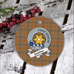 Jardine Scottish Clan Badge Plaid Ornament Gift. Christmas Tree Ornament Jardine Clan Tartan Ornament Great Christmas Ornaments Gift - Scotstee Shop