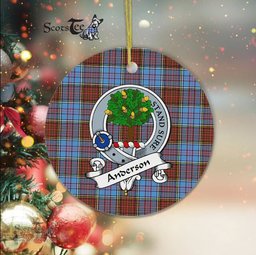 Anderson Scottish Clan Badge Plaid Ornament Gift. Christmas Tree Ornament Anderson Clan Tartan Ornament Great Christmas Ornaments Gift - Scotstee Shop