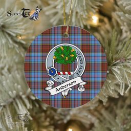 Anderson Scottish Clan Badge Plaid Ornament Gift. Christmas Tree Ornament Anderson Clan Tartan Ornament Great Christmas Ornaments Gift - Scotstee Shop