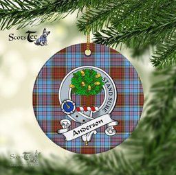 Anderson Scottish Clan Badge Plaid Ornament Gift. Christmas Tree Ornament Anderson Clan Tartan Ornament Great Christmas Ornaments Gift - Scotstee Shop