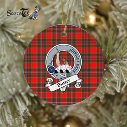 Butter Scottish Clan Badge Plaid Ornament Gift. Christmas Tree Ornament Butter Clan Tartan Ornament Great Christmas Ornaments Gift - Scotstee Shop