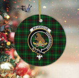 Beveridge Scottish Clan Plaid Ornament Gift. Christmas Tree Ornament Beveridge Clan Tartan Ornament Great Christmas Ornaments Gift - Scotstee Shop