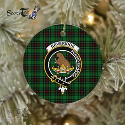 Beveridge Scottish Clan Plaid Ornament Gift. Christmas Tree Ornament Beveridge Clan Tartan Ornament Great Christmas Ornaments Gift - Scotstee Shop