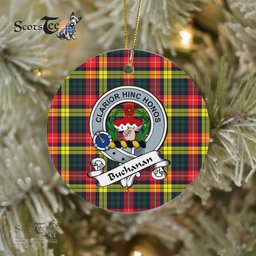 Buchanan Scottish Clan Badge Plaid Ornament Gift. Christmas Tree Ornament Buchanan Clan Tartan Ornament Great Christmas Ornaments Gift - Scotstee Shop