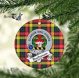 Buchanan Scottish Clan Badge Plaid Ornament Gift. Christmas Tree Ornament Buchanan Clan Tartan Ornament Great Christmas Ornaments Gift - Scotstee Shop