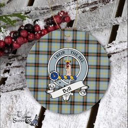 Bell Scottish Clan Badge Plaid Ornament Gift. Christmas Tree Ornament Bell Clan Tartan Ornament Great Christmas Ornaments Gift - Scotstee Shop