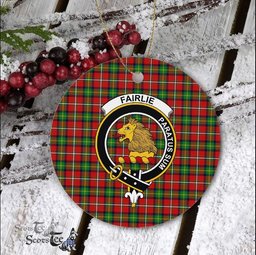 Fairlie Scottish Clan Plaid Ornament Gift. Christmas Tree Ornament Fairlie Clan Tartan Ornament Great Christmas Ornaments Gift - Scotstee Shop