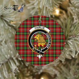 Fairlie Scottish Clan Plaid Ornament Gift. Christmas Tree Ornament Fairlie Clan Tartan Ornament Great Christmas Ornaments Gift - Scotstee Shop