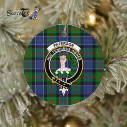 Paterson Scottish Clan Plaid Ornament Gift. Christmas Tree Ornament Paterson Clan Tartan Ornament Great Christmas Ornaments Gift - Scotstee Shop