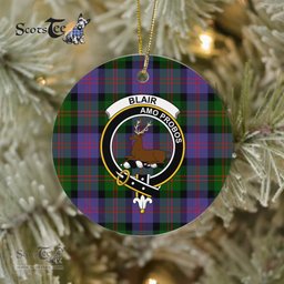 Blair Scottish Clan Plaid Ornament Gift. Christmas Tree Ornament Blair Clan Tartan Ornament Great Christmas Ornaments Gift - Scotstee Shop