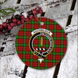 Auchinleck Scottish Clan Plaid Ornament Gift. Christmas Tree Ornament Auchinleck Clan Tartan Ornament Great Christmas Ornaments Gift - Scotstee Shop
