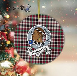 Borthwick Scottish Clan Badge Plaid Ornament Gift. Christmas Tree Ornament Borthwick Clan Tartan Ornament Great Christmas Ornaments Gift - Scotstee Shop