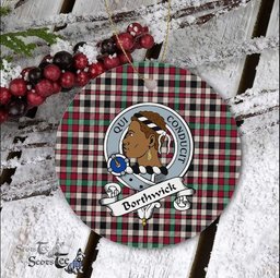 Borthwick Scottish Clan Badge Plaid Ornament Gift. Christmas Tree Ornament Borthwick Clan Tartan Ornament Great Christmas Ornaments Gift - Scotstee Shop