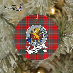 Cumming Scottish Clan Badge Plaid Ornament Gift. Christmas Tree Ornament Cumming Clan Tartan Ornament Great Christmas Ornaments Gift - Scotstee Shop