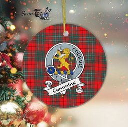 Cumming Scottish Clan Badge Plaid Ornament Gift. Christmas Tree Ornament Cumming Clan Tartan Ornament Great Christmas Ornaments Gift - Scotstee Shop
