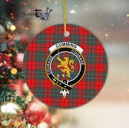 Cumming Scottish Clan Badge Plaid Ornament Gift. Christmas Tree Ornament Cumming Clan Tartan Ornament Great Christmas Ornaments Gift - Scotstee Shop
