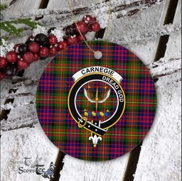 Carnegie Scottish Clan Plaid Ornament Gift. Christmas Tree Ornament Carnegie Clan Tartan Ornament Great Christmas Ornaments Gift - Scotstee Shop