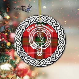 MacKintosh Scottish Clan Tartan Crest Badge Old Plaid Ornament Gift. Christmas Tree Ornament Tartan Ornament Great Christmas Ornaments Gift - Scotstee Shop