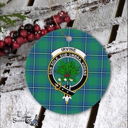Irvine Scottish Clan Plaid Ornament Gift. Christmas Tree Ornament Irvine Clan Tartan Ornament Great Christmas Ornaments Gift - Scotstee Shop