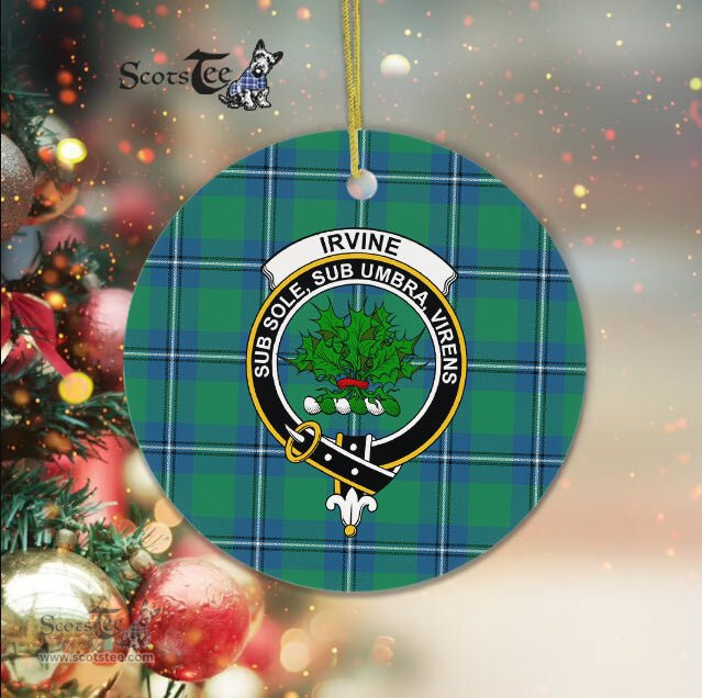 Irvine Scottish Clan Plaid Ornament Gift. Christmas Tree Ornament Irvine Clan Tartan Ornament Great Christmas Ornaments Gift - Scotstee Shop