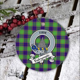 Dalrymple Scottish Clan Badge Plaid Ornament Gift. Christmas Tree Ornament Dalrymple Clan Tartan Ornament Great Christmas Ornaments Gift - Scotstee Shop