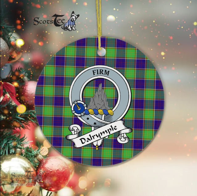 Dalrymple Scottish Clan Badge Plaid Ornament Gift. Christmas Tree Ornament Dalrymple Clan Tartan Ornament Great Christmas Ornaments Gift - Scotstee Shop
