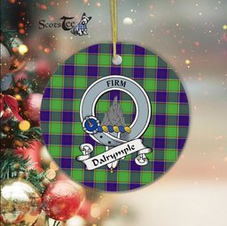 Dalrymple Scottish Clan Badge Plaid Ornament Gift. Christmas Tree Ornament Dalrymple Clan Tartan Ornament Great Christmas Ornaments Gift - Scotstee Shop