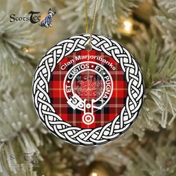 Marjoribanks Clan Tartan Crest Badge Plaid Ornament Gift. Christmas Tree Ornament Tartan Ornament Great Christmas Ornaments Gift - Scotstee Shop