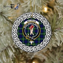 Meldrum Tartan Ornament,  ceramic ornament, personalized christmas ornaments, christmas tree ornaments, christmas door decorations, Plaid Ornament, Tartan Ceramic Ornament