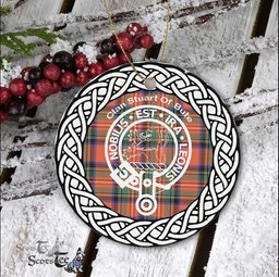 Scotstee Shop - Stewart (Stuart) Of Bute Clan Tartan Crest Badge Plaid Ornament Gift. Christmas Tree Ornament Tartan Ornament Great Christmas Ornaments Gift