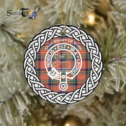 Scotstee Shop - Stewart (Stuart) Of Bute Clan Tartan Crest Badge Plaid Ornament Gift. Christmas Tree Ornament Tartan Ornament Great Christmas Ornaments Gift