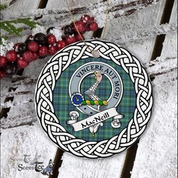 MacNeill Of Colonsay Tartan Ornament,  ceramic ornament, personalized christmas ornaments, christmas tree ornaments, christmas door decorations, Plaid Ornament, Tartan Ceramic Ornament