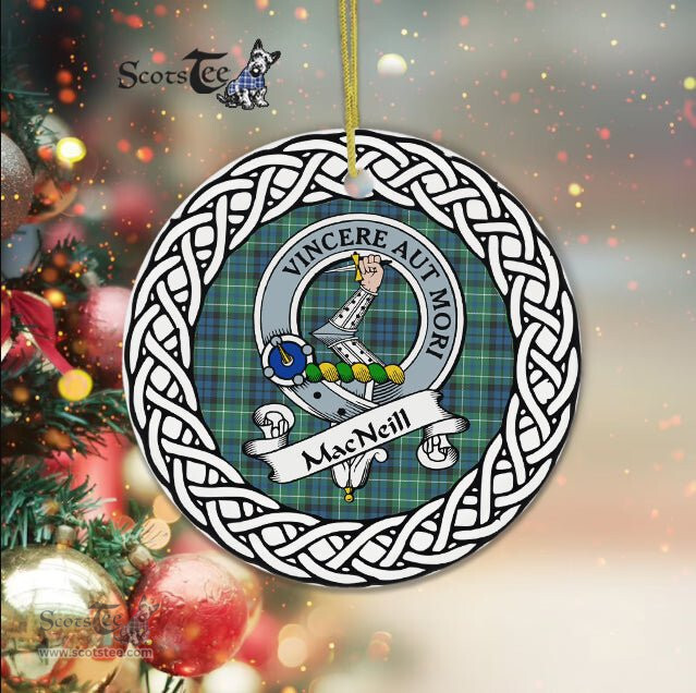 MacNeill Of Colonsay Tartan Ornament,  ceramic ornament, personalized christmas ornaments, christmas tree ornaments, christmas door decorations, Plaid Ornament, Tartan Ceramic Ornament