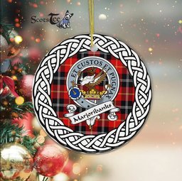 Marjoribanks Tartan Ornament,  ceramic ornament, personalized christmas ornaments, christmas tree ornaments, christmas door decorations, Plaid Ornament, Tartan Ceramic Ornament