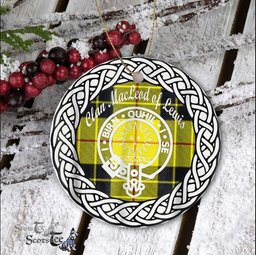 MacLeod Of Lewis Clan Tartan Crest Badge Plaid Ornament Gift. Christmas Tree Ornament Tartan Ornament Great Christmas Ornaments Gift - Scotstee Shop