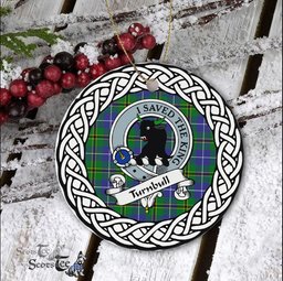 Turnbull Tartan Ornament,  ceramic ornament, personalized christmas ornaments, christmas tree ornaments, christmas door decorations, Plaid Ornament, Tartan Ceramic Ornament