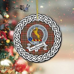 MacKintosh Tartan Ornament,  ceramic ornament, personalized christmas ornaments, christmas tree ornaments, christmas door decorations, Plaid Ornament, Tartan Ceramic Ornament