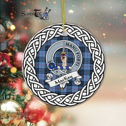 MacKay Tartan Ornament,  ceramic ornament, personalized christmas ornaments, christmas tree ornaments, christmas door decorations, Plaid Ornament, Tartan Ceramic Ornament