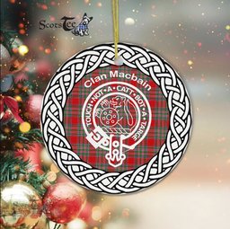 MacBain Clan Tartan Crest Badge Plaid Ornament Gift. Christmas Tree Ornament Tartan Ornament Great Christmas Ornaments Gift - Scotstee Shop