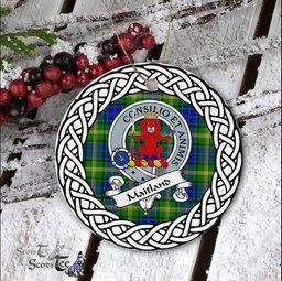 MaiTland Tartan Ornament,  ceramic ornament, personalized christmas ornaments, christmas tree ornaments, christmas door decorations, Plaid Ornament, Tartan Ceramic Ornament