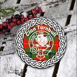 Scotstee Shop - Turnbull Clan Tartan Crest Badge Plaid Ornament Gift. Christmas Tree Ornament Tartan Ornament Great Christmas Ornaments Gift