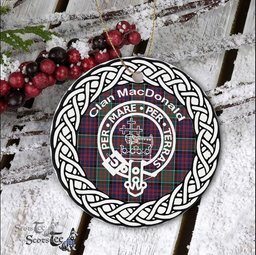 MacDonald Tartan Ornament,  ceramic ornament, personalized christmas ornaments, christmas tree ornaments, christmas door decorations, Plaid Ornament, Tartan Ceramic Ornament