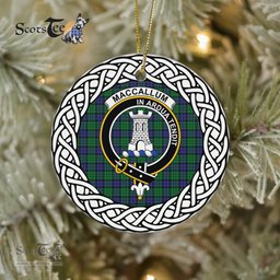 MacCallum Tartan Ornament,  ceramic ornament, personalized christmas ornaments, christmas tree ornaments, christmas door decorations, Plaid Ornament, Tartan Ceramic Ornament